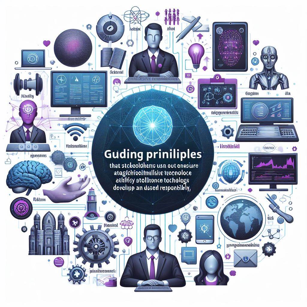  guiding principles that stakeholders (from engineers to government officials) use to ensure artificial intelligence technology is developed and used responsibly.